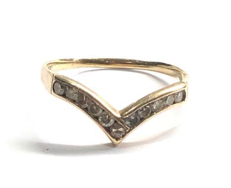 9ct gold vintage diamond ring (1.5g) 