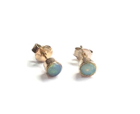 9ct gold opal earrings 