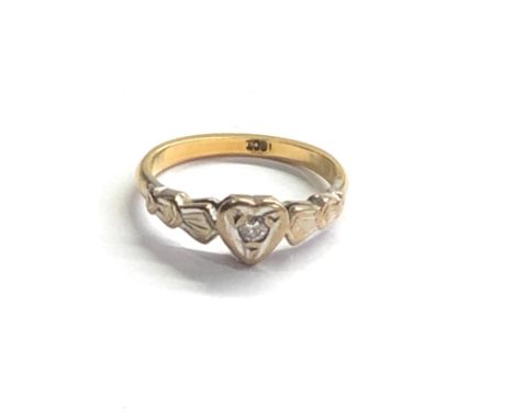 18ct gold vintage diamond ring (3g) 