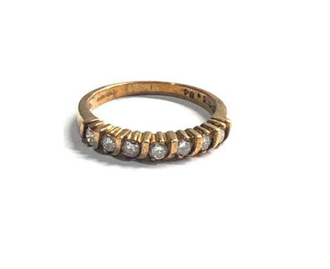 9ct gold vintage diamond ring (2g) 