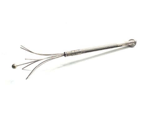 Antique silver swizzle stick 
