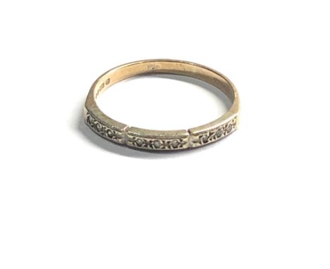 9ct gold vintage diamond ring (1.6g) 