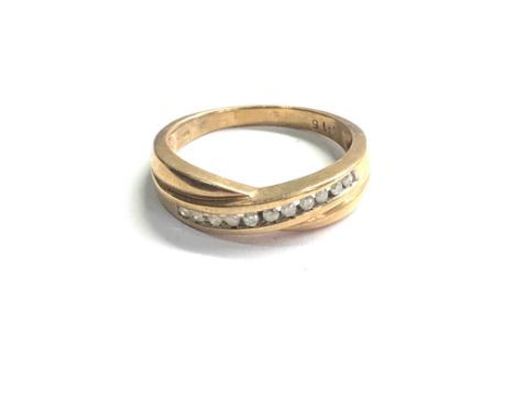 9ct gold diamond ring weight 3g 0.15ct 