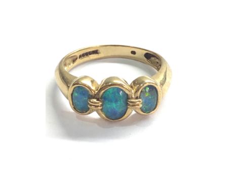 9ct gold vintage opal dress ring (3.2g) 