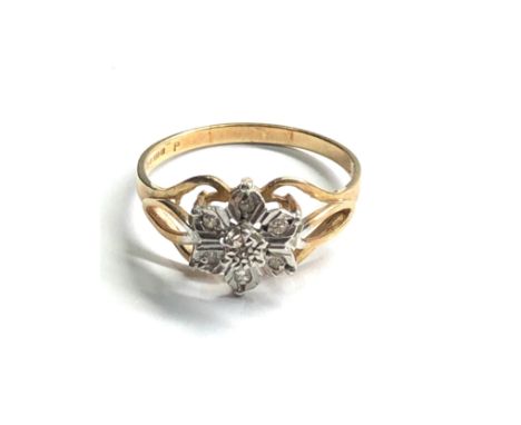 9ct gold diamond ring weight 2.6g 