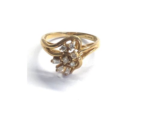 9ct gold vintage diamond ring (2.5g) 