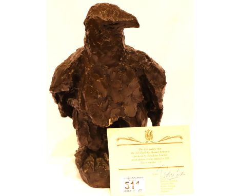 Limited edition Heredities cast standing USA Eagle by Eleanor Jonzen 34/250, H: 30 cm. P&amp;P Group 3 (£25+VAT for the first