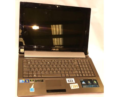 Asus N53J laptop, intel core I3 operating windows seven home premium, with Bang & Olufsen audio, with charger. Password prote
