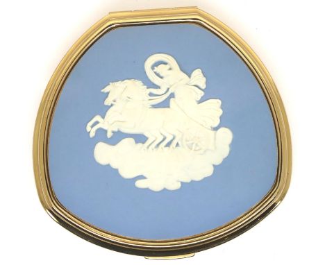 Ladies Wedgwood compact, L: 70 mm. P&amp;P Group 1 (£14+VAT for the first lot and £1+VAT for subsequent lots) 