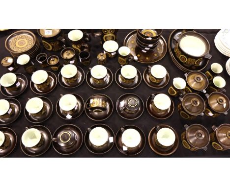 Substantial Denby tea and dinner service, 75 pieces. Not available for in-house P&amp;P, contact Paul O'Hea at Mailboxes on 0