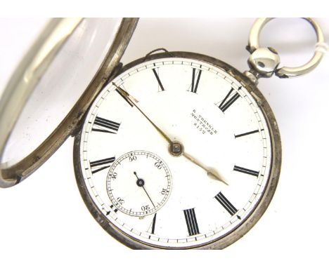 Hallmarked silver open face pocket watch, London assay, retailer R Trenkle Montrose, not working at lotting. P&amp;P Group 1 