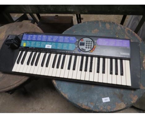 A Yamaha electric keyboard 