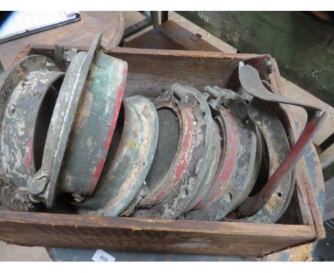 A box of vintage brass opening porthole windows 