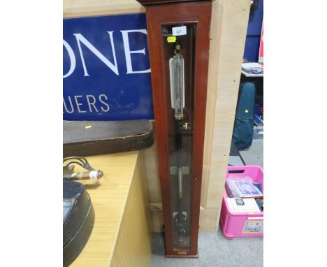 A vintage scientific stick barometer, made in London