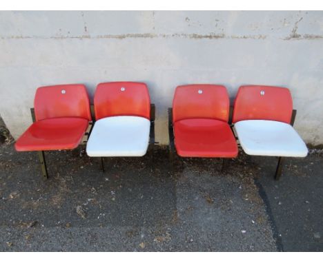 Four vintage Stoke City Football Club stadium seats 