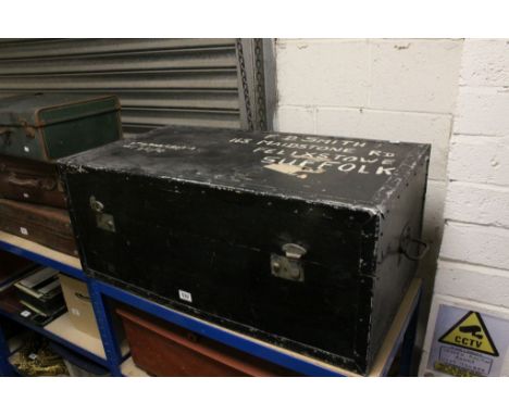 Large Wooden Travelling Trunk
