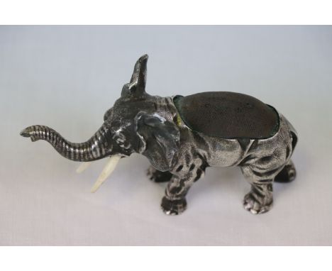 Early 20th century WMF Silver Plated Elephant Pin Cushion