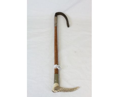 A vintage Swaine and Adeney riding crop presented to sgt stanley 1916