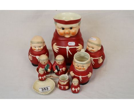 Collection of Goebel Cardinal ceramic kitchen items to include; Jug, tankard, Cruet set, money box etc