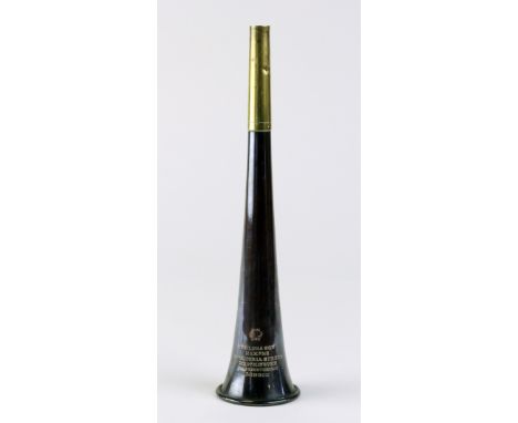 Copper & brass hunting horn by Kohler & Son, engraved to side '1851 - 1862, Kohler & Son Makers, 61 Victoria Street, Westmins
