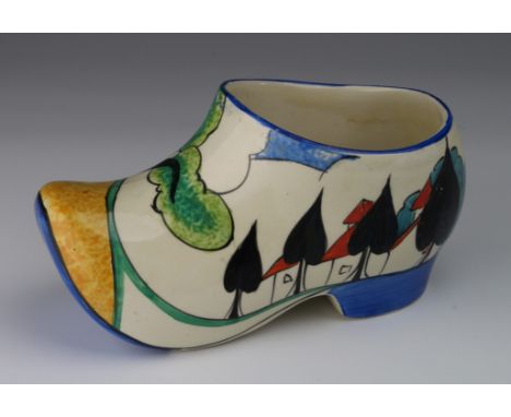 Clarice Cliff Bizarre Fantasque Newport Pottery clog / shoe