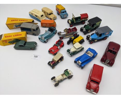 A mixed lot of play worn vehicles to include vintage by Lesney, Matchbox, Tri-Ang and Dinky and other Dinky vehicles to inclu