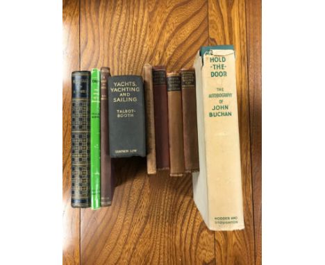 Various books to include The Autobiography of John Buchan,Marriage by H.G Wells, Yachts, Yachting and Sailing, Ancient Egypt,