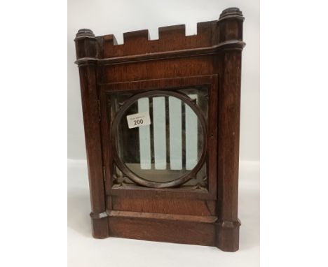 Antique clock case in the form of a fort. [35x25x18cm] 