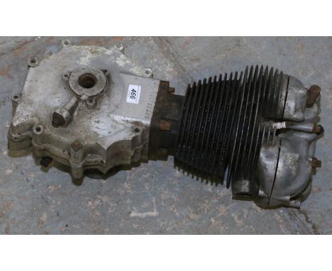 A vintage Matchless G3LS part motorcycle engine.