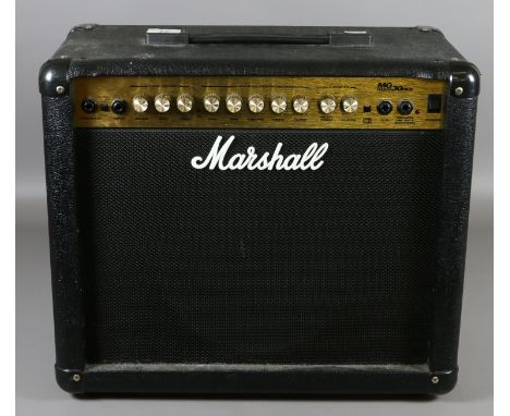 A Marshall MG 30 DFX amplifier.