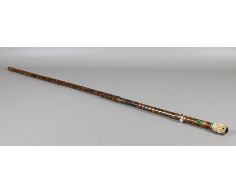 A bamboo sword stick, gem set and with Wilkinson Sword blade.