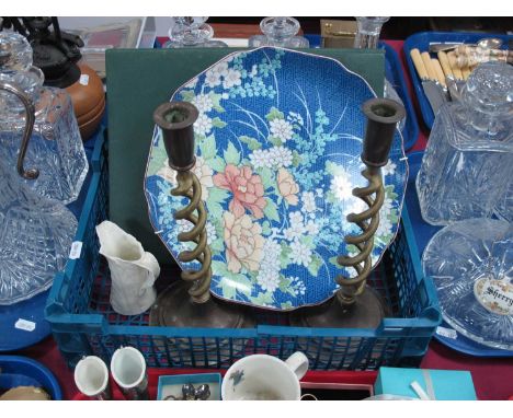 An Album of First Day Covers "Collection of World Wildlife First Day Covers". Chinese plate, a pair of brass candlesticks, Wo