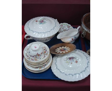 Royal Doulton The Chelsea Rose Lidded Tureen, plus sauce boat, Royal Austria floral trinket dishes, F. Bailey Aynsley floral 