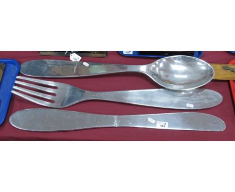 Aluminium Wall Display Cutlery - fork, spoon and knife, 74cm, (ideal for a restaurant) (3).
