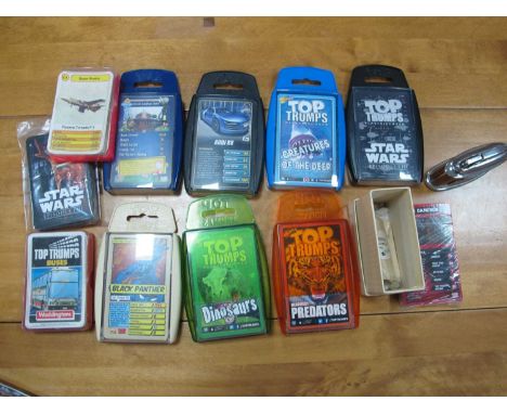 Ronson "Senator" Table Lighter with Original Box and Accessories. Star Wars and other top trump cards in tin.