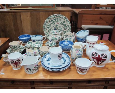 Emma Bridgewater Pottery Teaware, including teapot, other ceramics including Spode 'Blue Room, William Edwards 'Union Jack' t