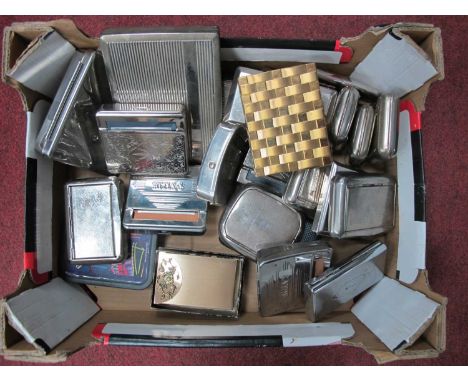 Cigarette Cases and Boxes, gold tone compact, lighters, etc, approximately twenty-five. [549465]