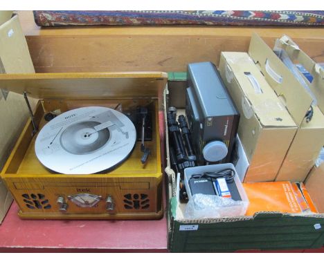 Itek Antique Music Centure, Reflecta projector plus slides, video recorders,m etc, all untested sold for parts only.