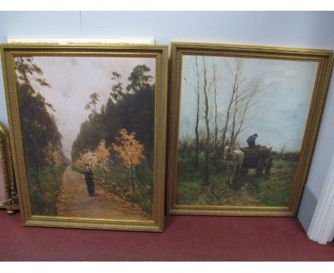 Pair of Old Master Rural/Agricultural Prints, in gilt frames, overall 108 x 88cm. (2)