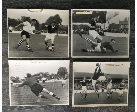 Colchester Utd + Chelmsford City Old Press Photos: Great action photos with stadiums in the background. 4 black and white Col