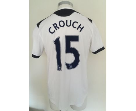 Tottenham 2010 - 2011 Match Worn Football Shirt: White Puma Autonomy short sleeve shirt with Premier League badging. Number 1