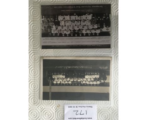 Tottenham 1920s Team Group Football Postcards: Original with postcard backs in good condition for seasons 1923 - 1924 and 192