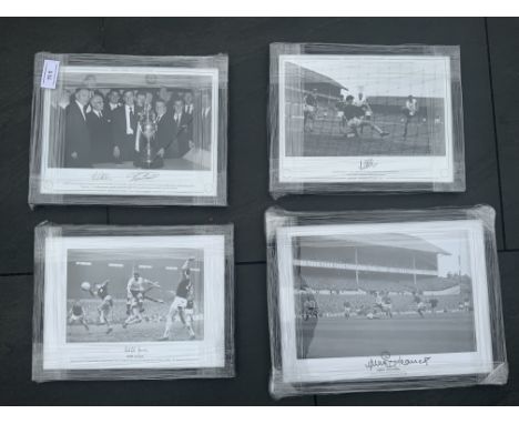 Tottenham 1960s Signed Framed Football Displays: Fantastic black and white prints with frames still in original wrappers. Inc