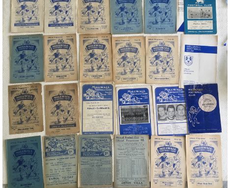 Millwall Home Friendly Football Programmes: Includes 45/46 Newcastle 48/49 Celtic Ipswich 49/50 Brentford 51/52 Raith 52/53 M