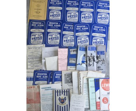 Brighton + Big Match Football Programmes: Small selection of programmes from South Coast clubs from the 60s + 70s which inclu