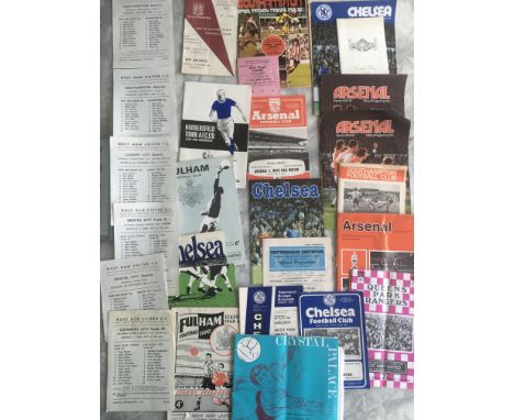 West Ham Football Memorabilia: Small selection of programmes from the 60s and 70s to include Southampton away FA Cup with tic