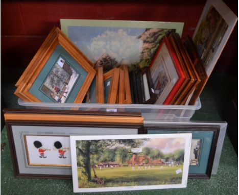 Prints and Pictures - Jedd (John R Edwards) Policemen cartoons; Bill M Gregory, The Forces cartoons, three framed prints; Ter