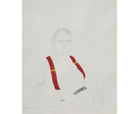 Adam Birtwistle,&nbsp;British b.1959 -&nbsp;David Hockney, 2002;&nbsp;gouache and pencil on paper, signed with initials, titl