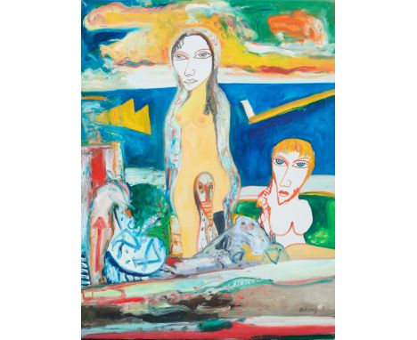 John Bellany CBE RA,  Scottish 1942-2013 -   After the Tempest;   oil on canvas, signed lower right 'Bellany', titled on the 