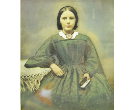 A 19th century portrait miniature picture, of a Lady, rosewood frame